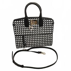 Salvatore Ferragamo Black and White andThe Studio Check Box Bag Special Edition